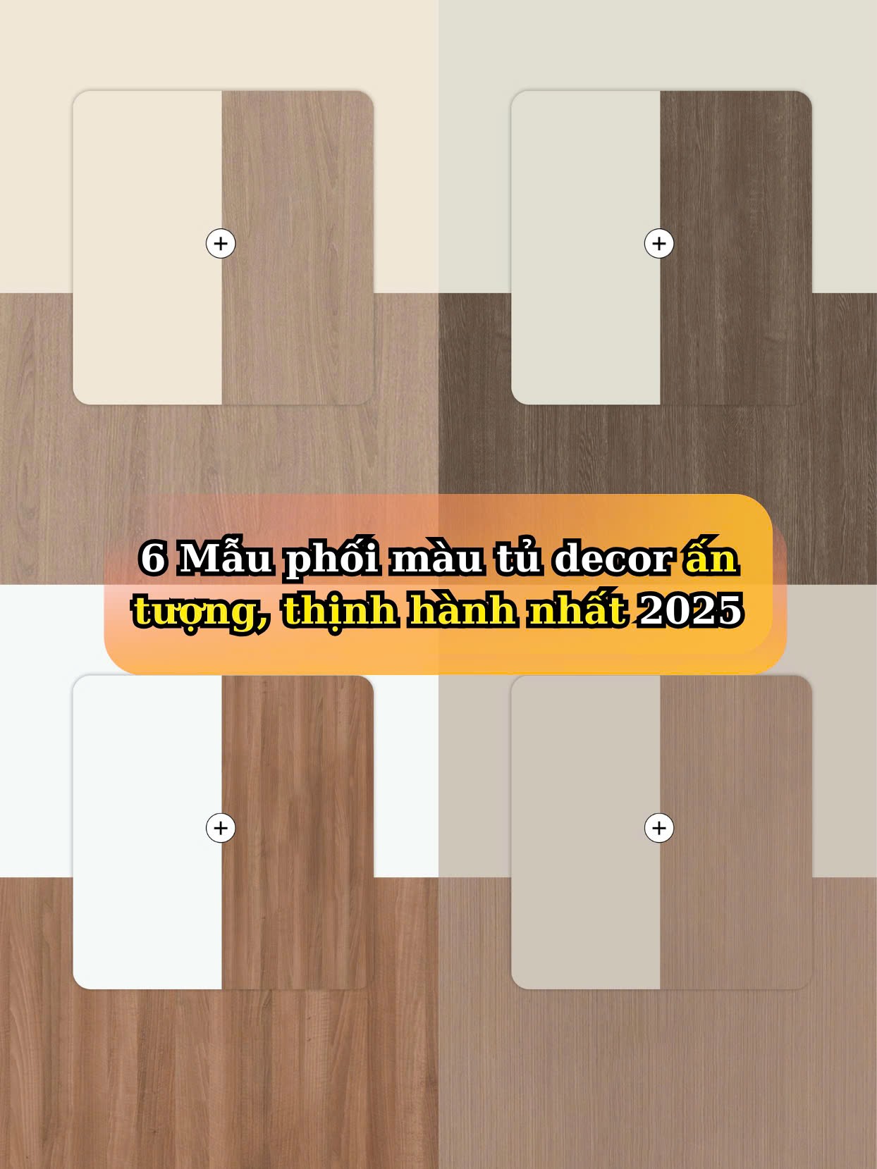 6 Mẫu phối màu tủ decor top xu hướng thịnh hành 2025
